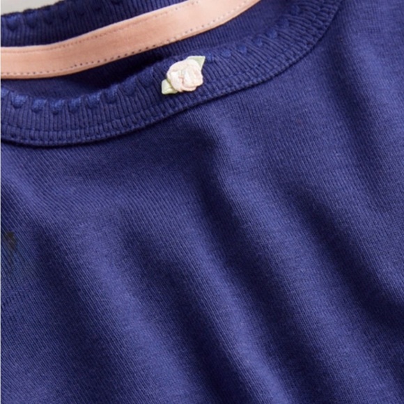 Mini Boden Kids 5-6Y Long Sleeve Navy Blue Tee - Picture 3 of 6